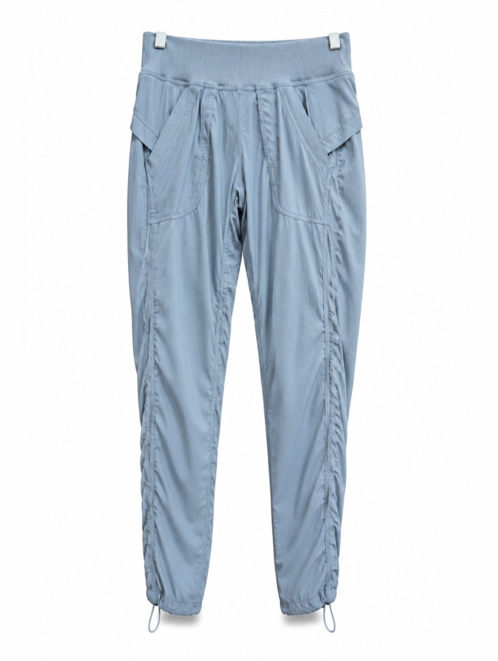Lululemon Women’s Size 4 Gray Blue Ruched Athletic Jogger Pants Drawstring Hem
